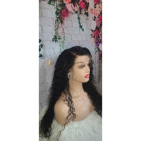 Deep Wave Natural Black Frontal Wig - Jubilee Boutique