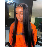 Straight Natural Black Lace Frontal Wig - Jubilee Boutique